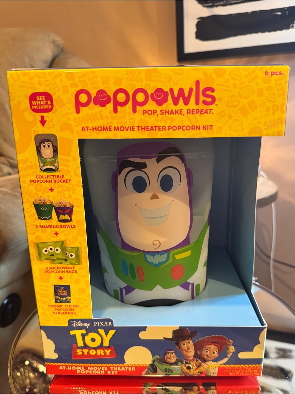 Toy Story Buzz Lightyear Popcorn Bucket - Kids Movie Theater Kit - POPPOWLS BNIB